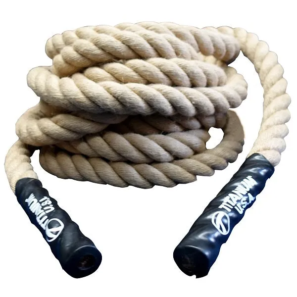 10 METRE NATURAL FIBRE BATTLE ROPE - 38MM THICK