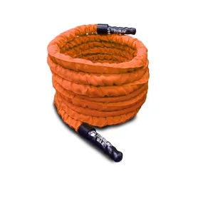 10 METRE ORANGE NYLON COVERED BATTLE ROPE - 38MM THICK