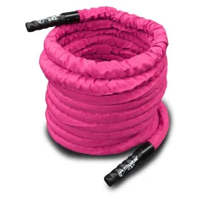 15 METRE PINK NYLON COVERED BATTLE ROPE - 38MM THICK