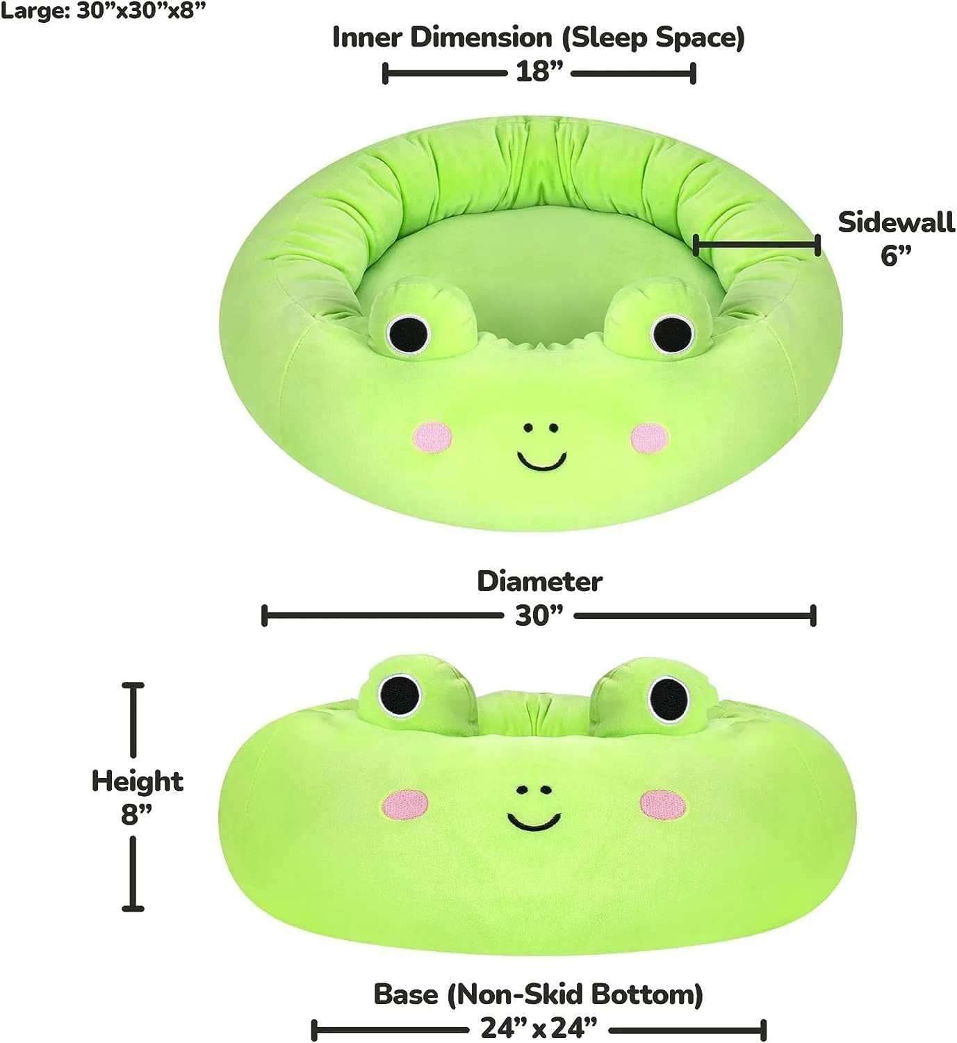 20-Inch Wendy Frog Pet Bed