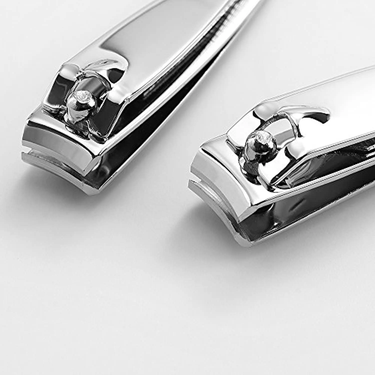 4 Pcs Nail Clippers For Fingernails and Tonenail by QLL - Swing Out Nail Cleaner/File - Sharpest Stainless Steel Clipper - Wide Easy Press Lever - Best Quality Nail Cutter