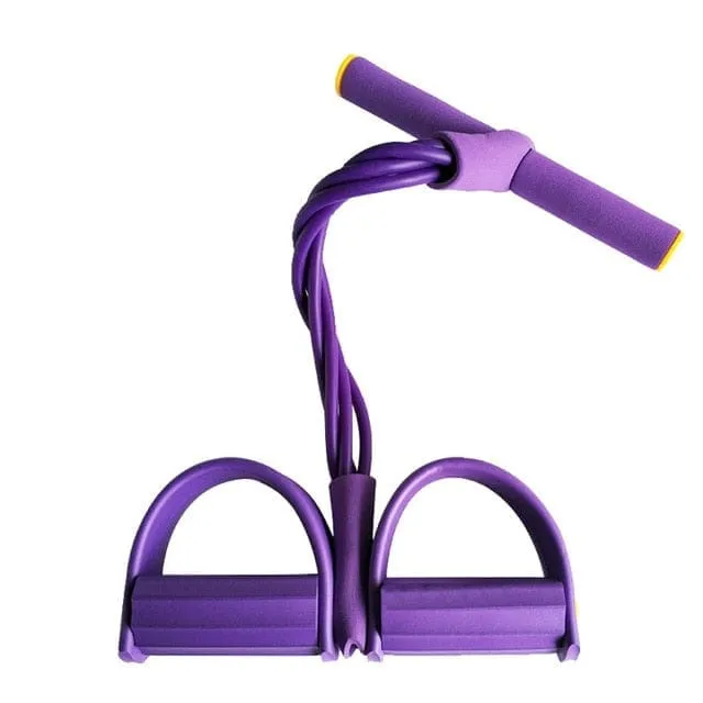 4 Resistanc Elastic Pull Ropes Exerciser Rower Belly Resistance Band Fitness Equipment