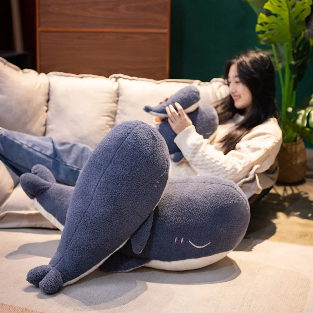 Adorable Fluffy Kawaii Blue Whale Squishy Plushies- Whale Stuffed Animals