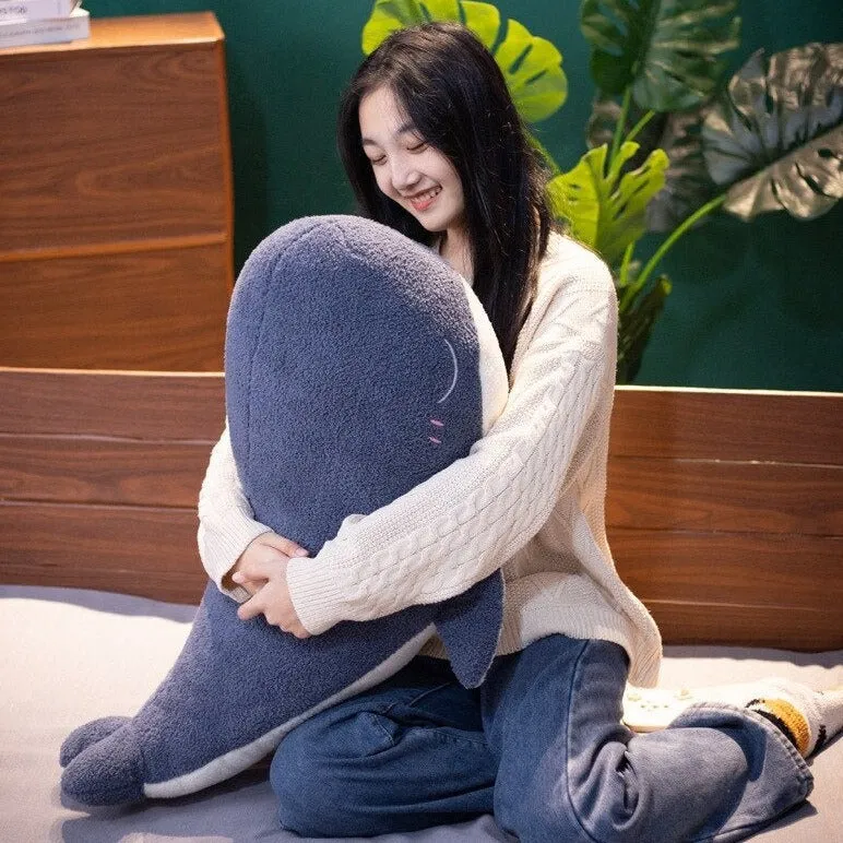 Adorable Fluffy Kawaii Blue Whale Squishy Plushies- Whale Stuffed Animals