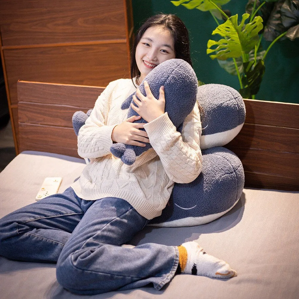 Adorable Fluffy Kawaii Blue Whale Squishy Plushies- Whale Stuffed Animals