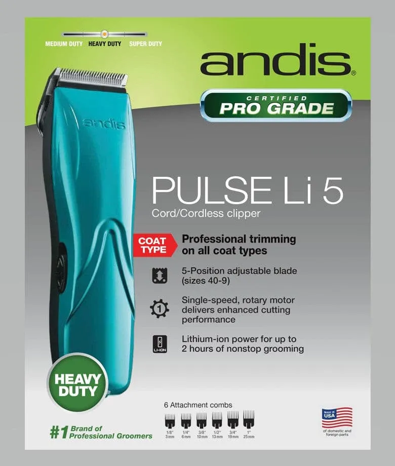 Andis Pulse LI 5 Cord-Cordless 5-N-1 Clipper