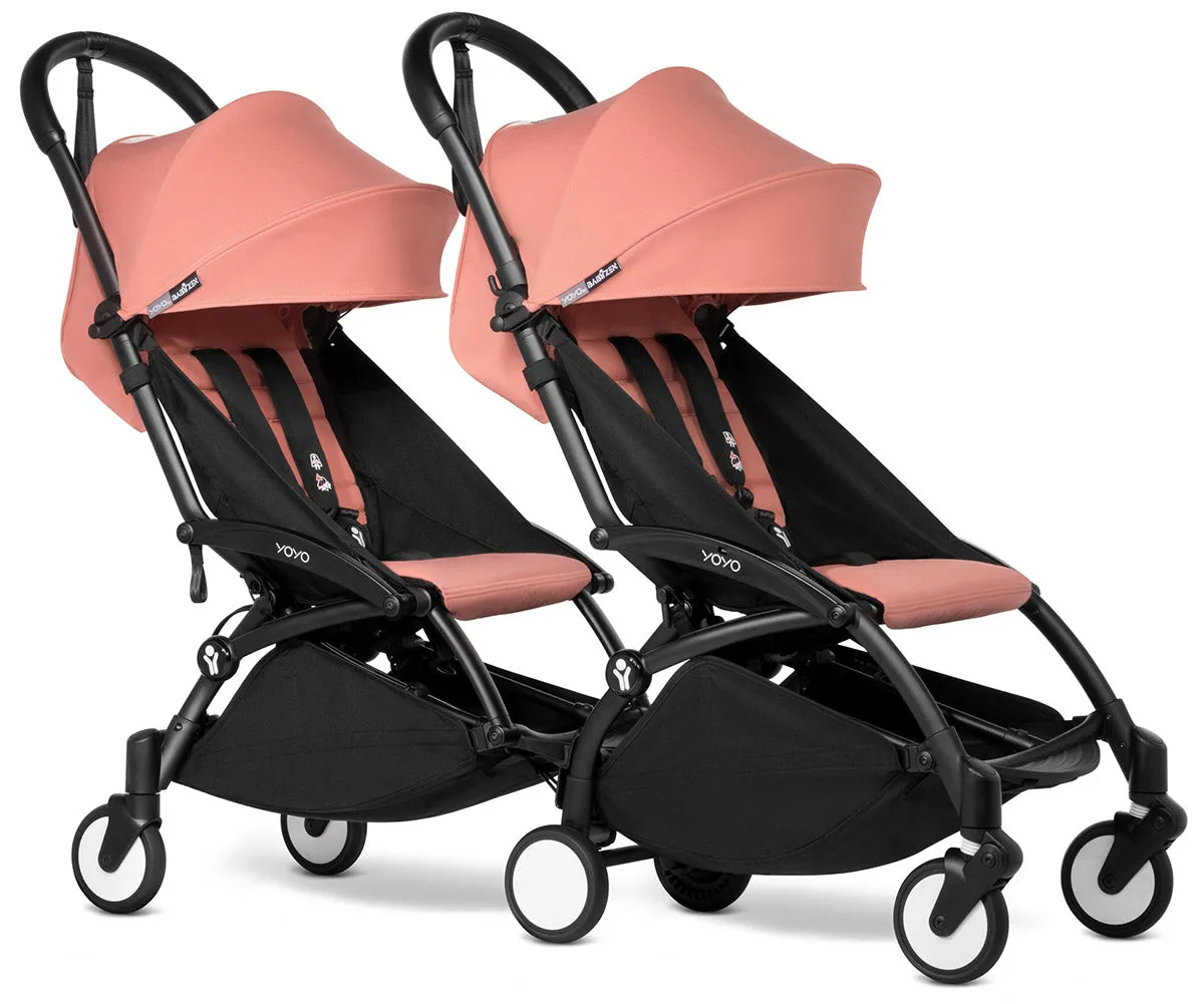 Babyzen YOYO Connect Double Stroller 6  / 6  Bundle - Black / Ginger