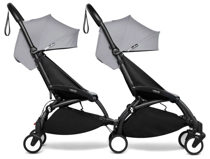 Babyzen YOYO Connect Double Stroller 6  / 6  Bundle - Black / Stone