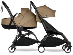 Babyzen YOYO Connect Double Stroller Bassinet / 6  Bundle - Black / Toffee
