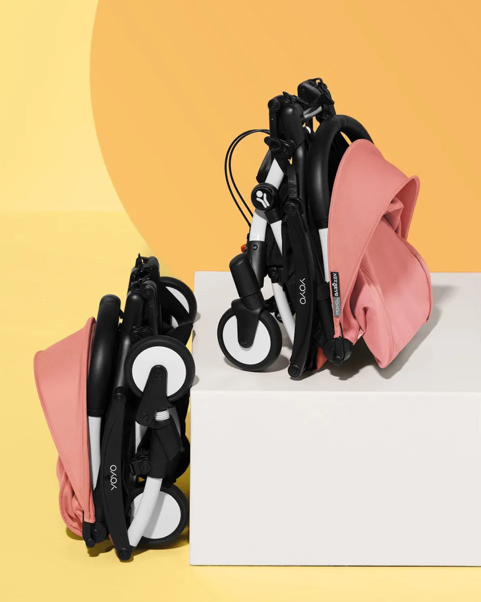 Babyzen YOYO Connect Double Stroller Bassinet / 6  Bundle - White / Black