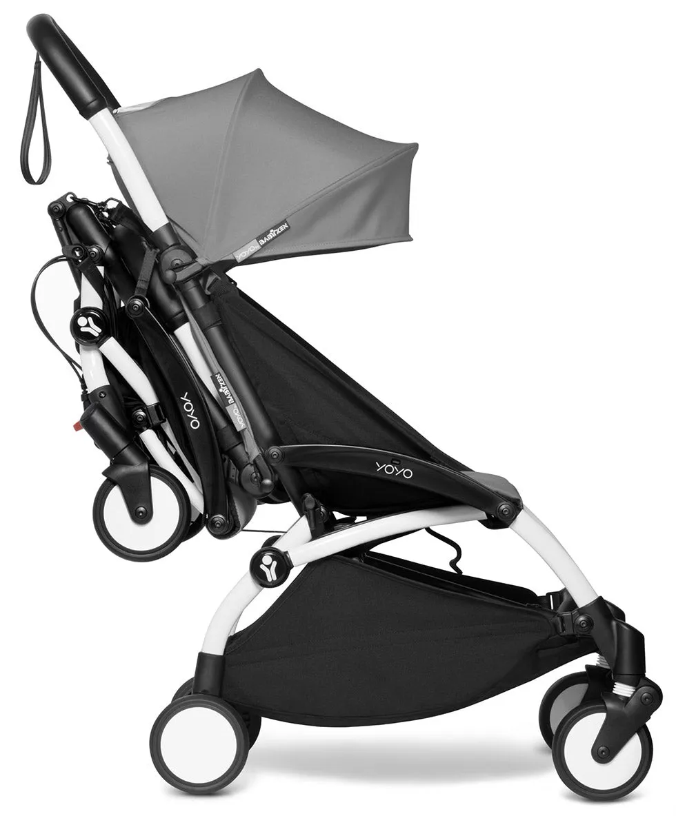 Babyzen YOYO Connect Double Stroller Bassinet / 6  Bundle - White / Black