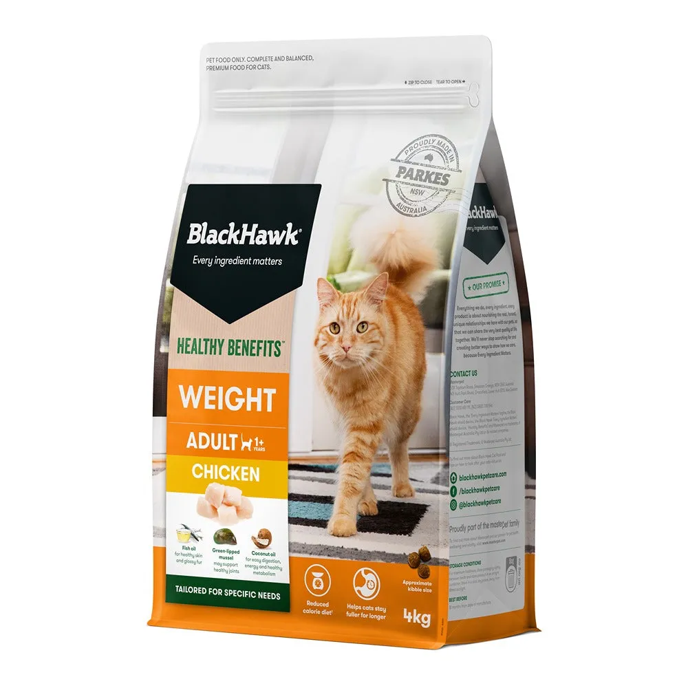 Black Hawk Healthy Benefits Weight Management Chicken Dry Cat Food