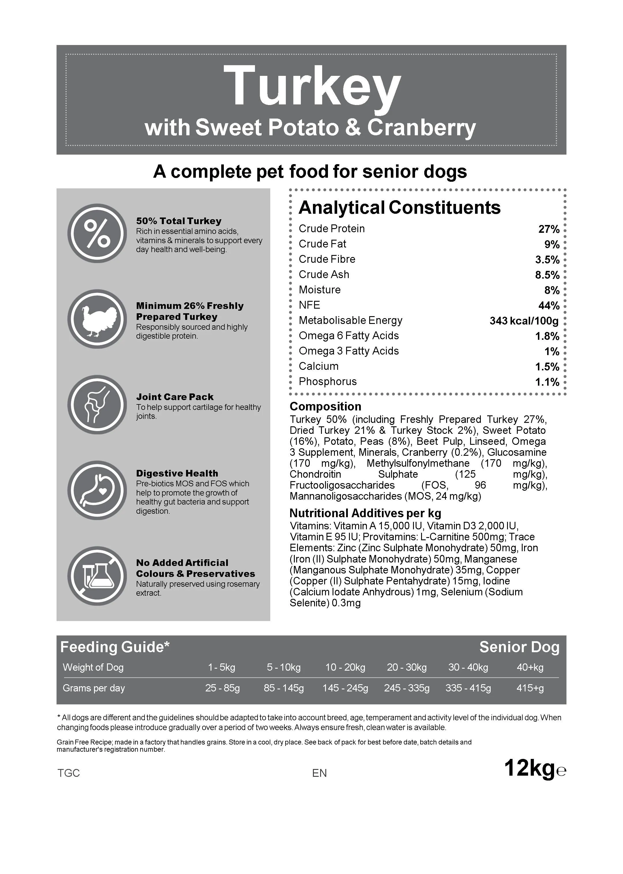 Blakes - Senior - Grain Free Dog Food - Trout with Salmon & Asparagus