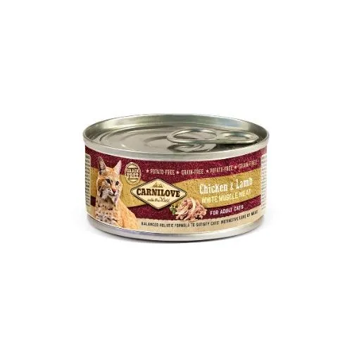 Carnilove Chicken & Lamb Adult Wet Cat Food - 12 x 100g