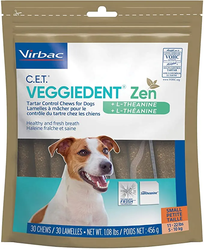 C.E.T. VeggieDent Zen Tartar Control Chews for Dogs
