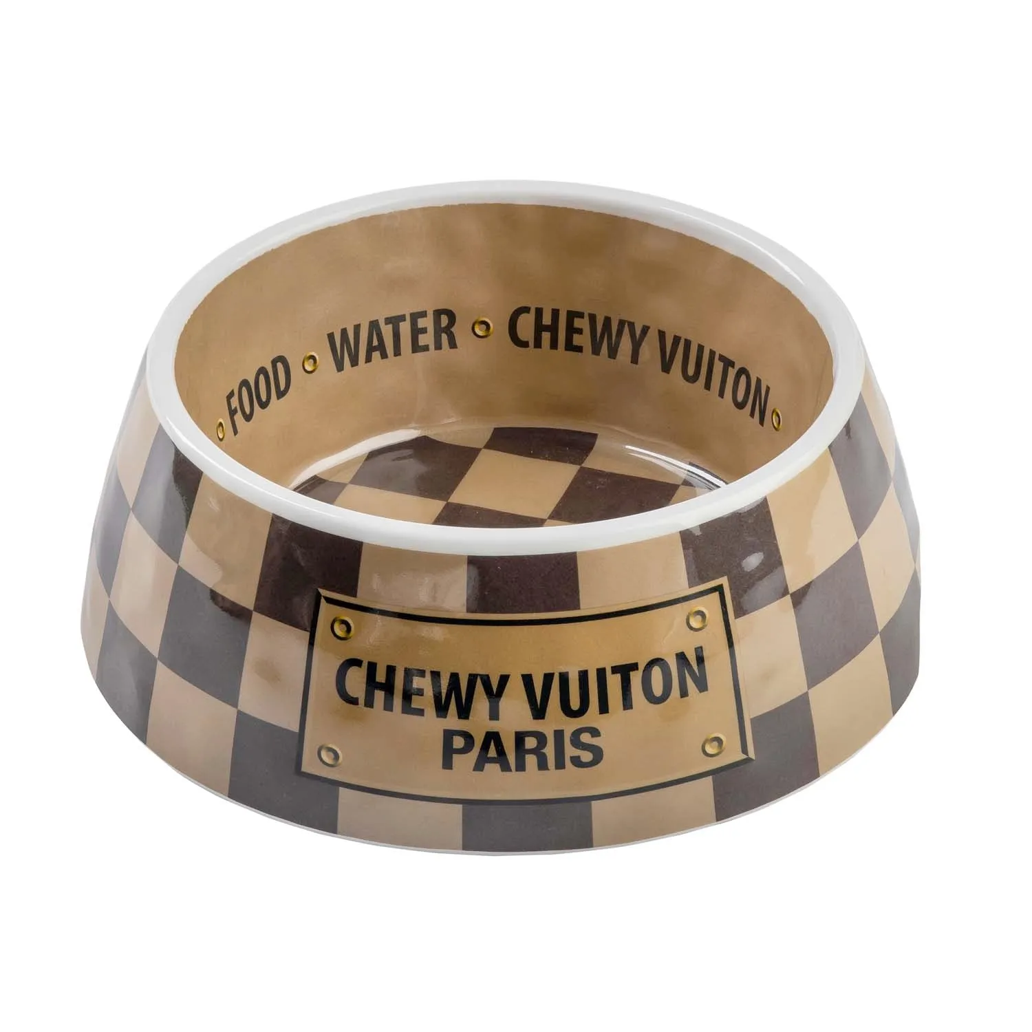 Chewy Vuiton Paris Pet Bowl - 7" Wide