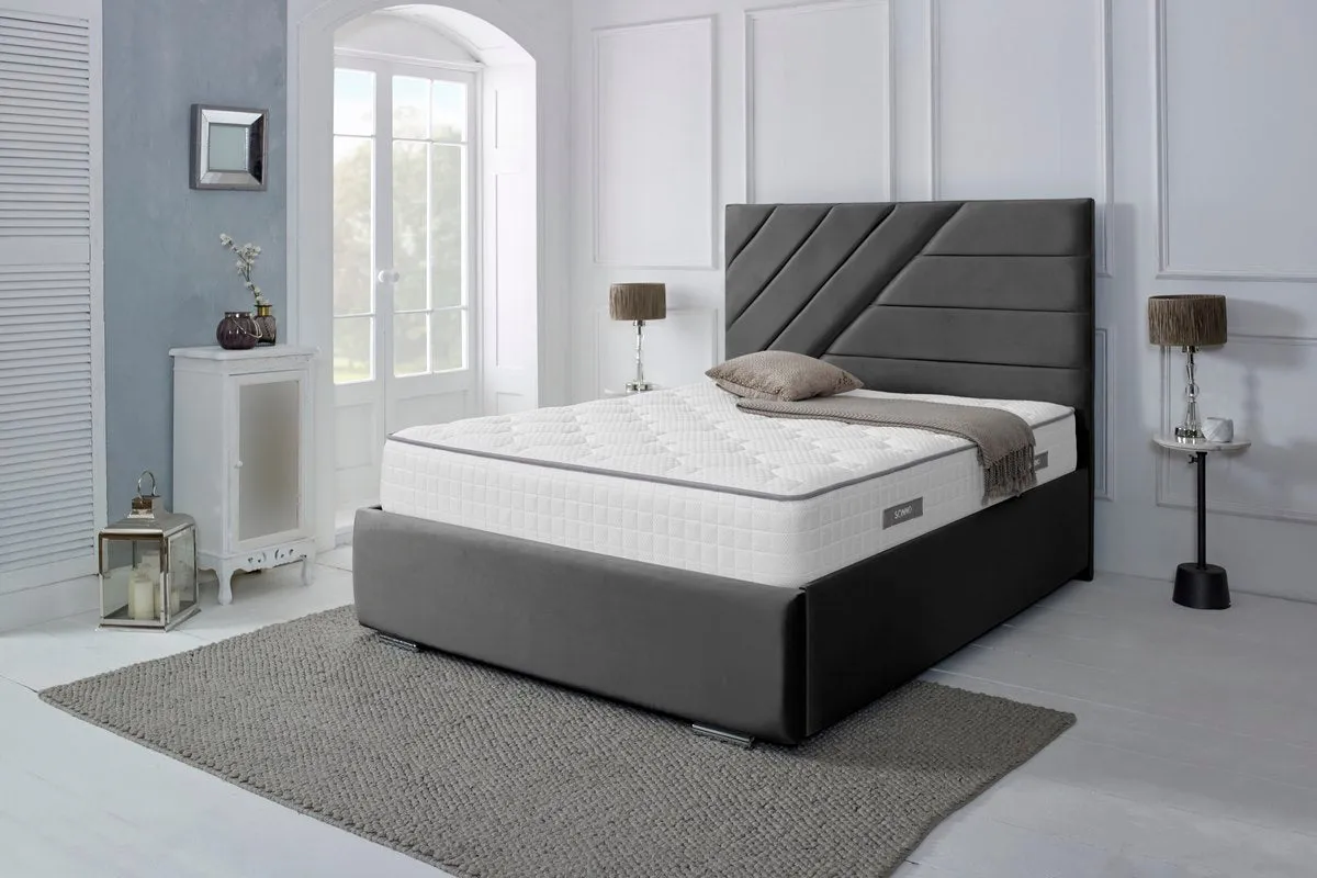 Chicago Upholstered Ottoman Bed