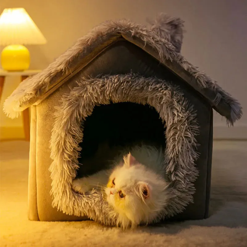 Cozy Indoor Dog Kennel: Soft, Warm, and Portable Pet Bed for Small to Medium Dogs