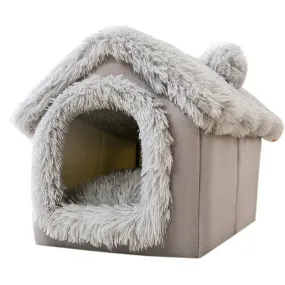 Cozy Indoor Dog Kennel: Soft, Warm, and Portable Pet Bed for Small to Medium Dogs