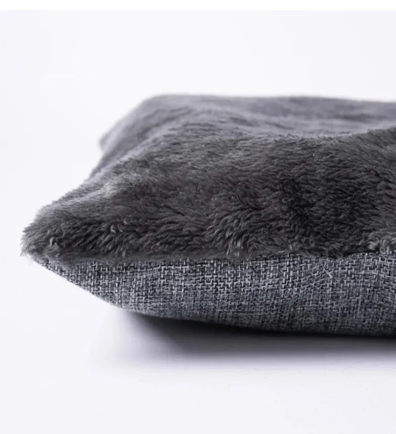 Cozy Winter Cat Bed - Plush Foldable Pet House for Cats and Small Dogs
