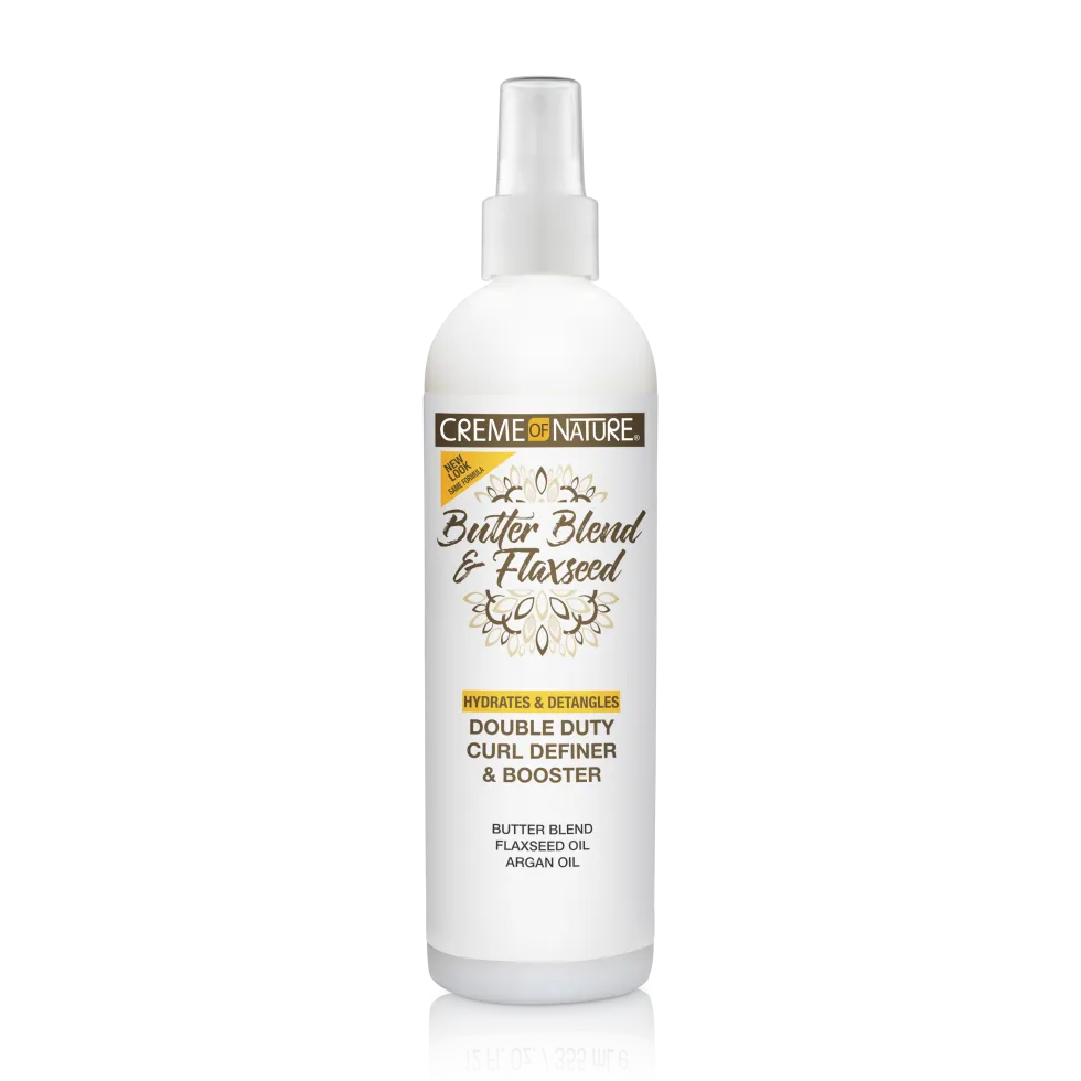 Creme of Nature Butter Blend & Flaxseed Double Duty Curl Definer & Booster 12oz