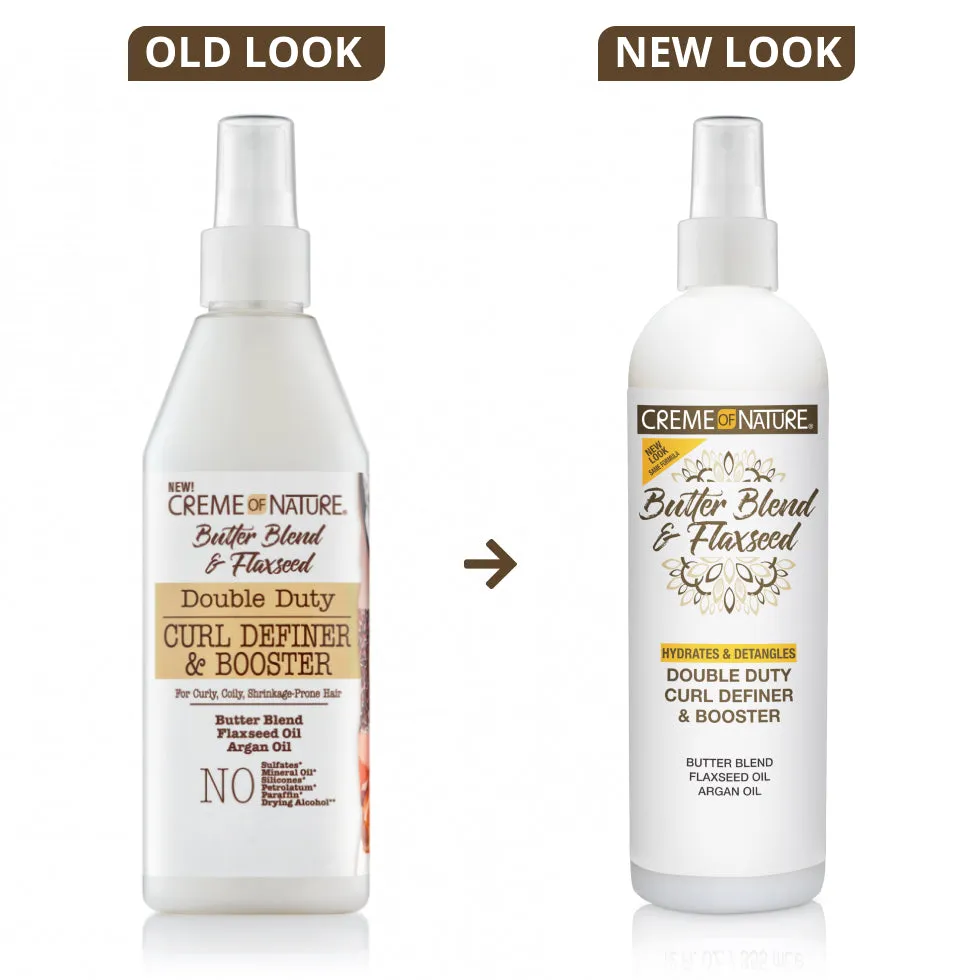 Creme of Nature Butter Blend & Flaxseed Double Duty Curl Definer & Booster 12oz