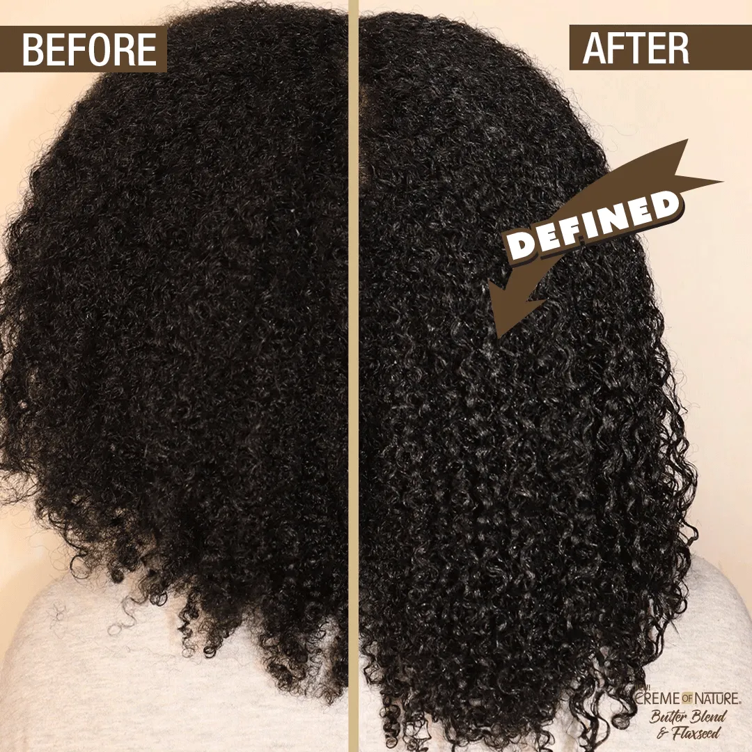 Creme of Nature Butter Blend & Flaxseed Double Duty Curl Definer & Booster 12oz