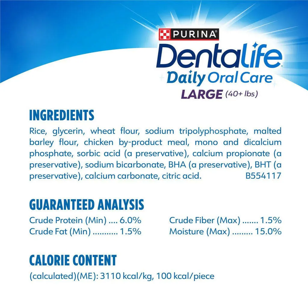 DentaLife Daily Oral Care Large Dental Dog Treats, 18 count