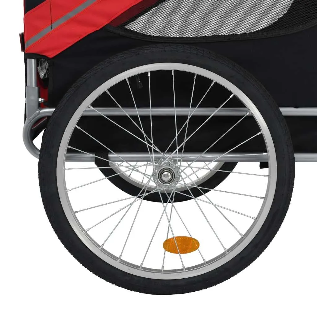 Dog Bike Trailer Red & Black