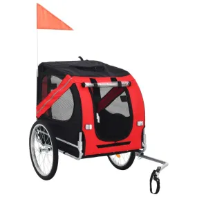 Dog Bike Trailer Red & Black