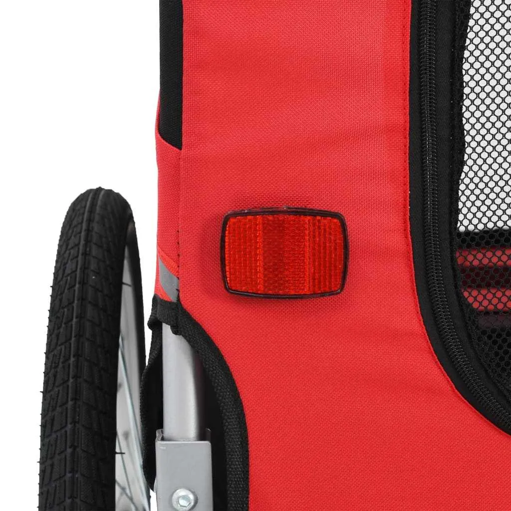 Dog Bike Trailer Red & Black