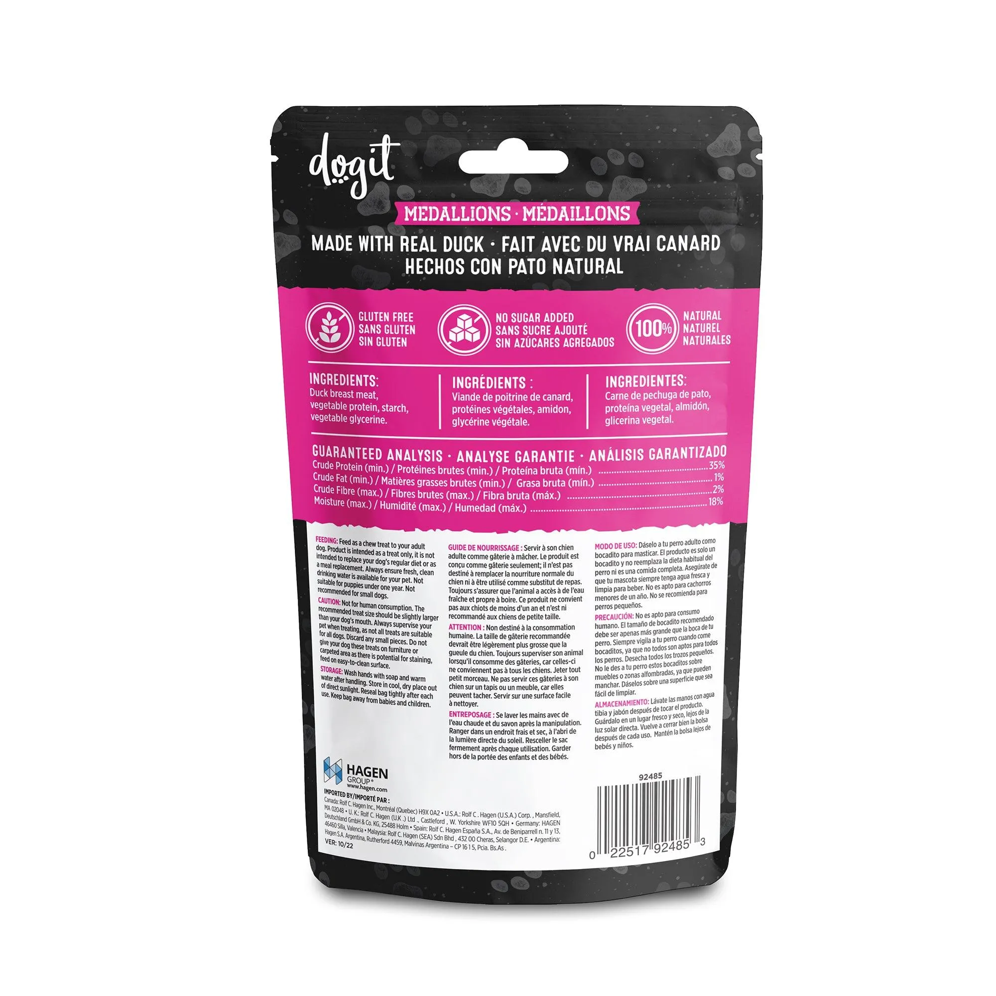 Dogit Snack Bar Dog Treats Duck Medallions