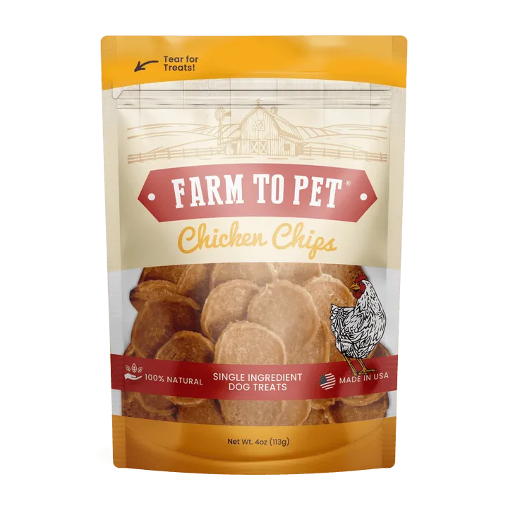 Farm To Pet Chicken Chips Single Ingredient Dog Treats (12 oz)