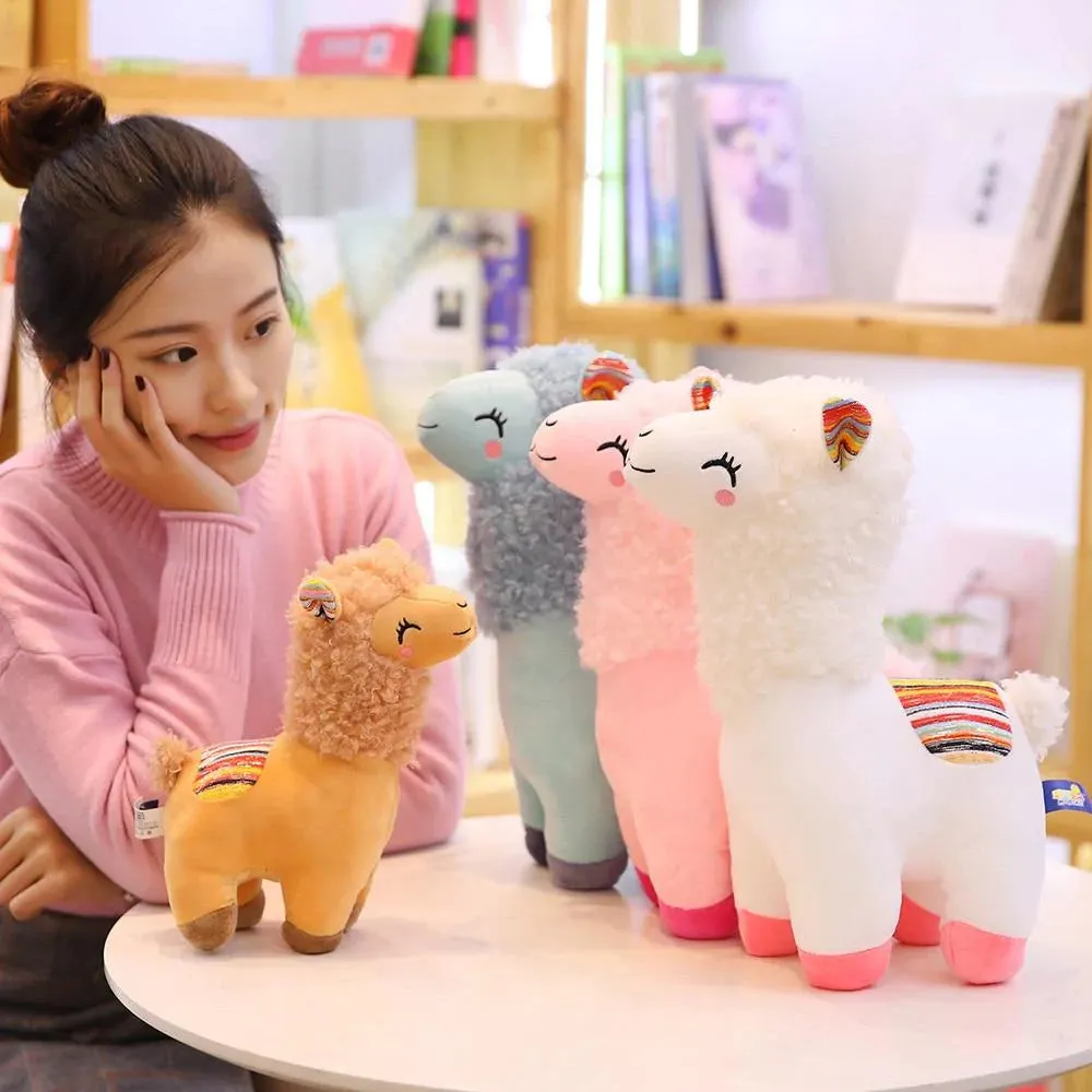 Fluffy Kawaii Alpaca Stuffed Animals Family Plushies