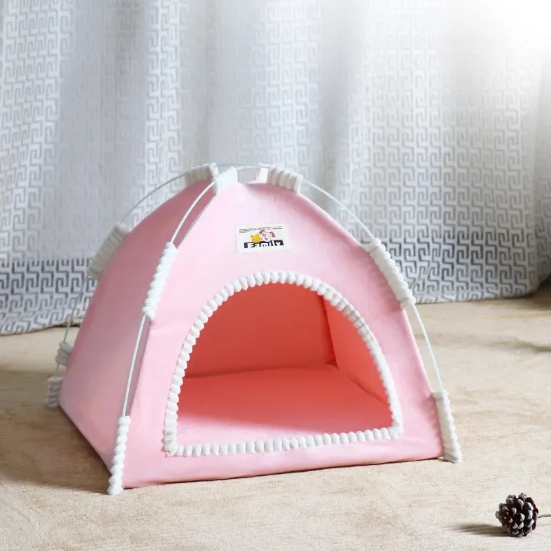 Foldable Pet Tent House for All Seasons