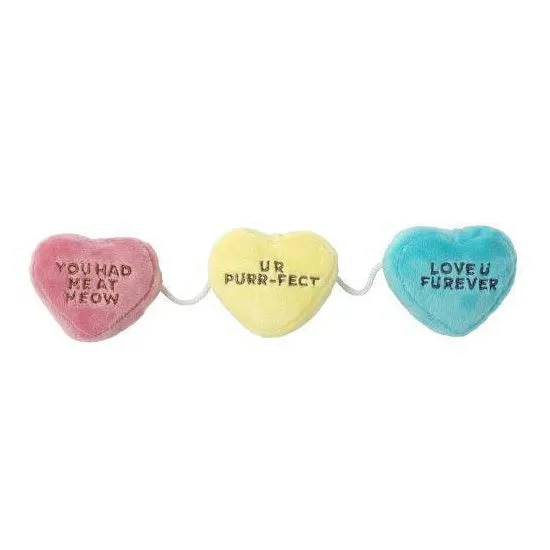Fuzzyard Cat Plush Toy - Candy Hearts