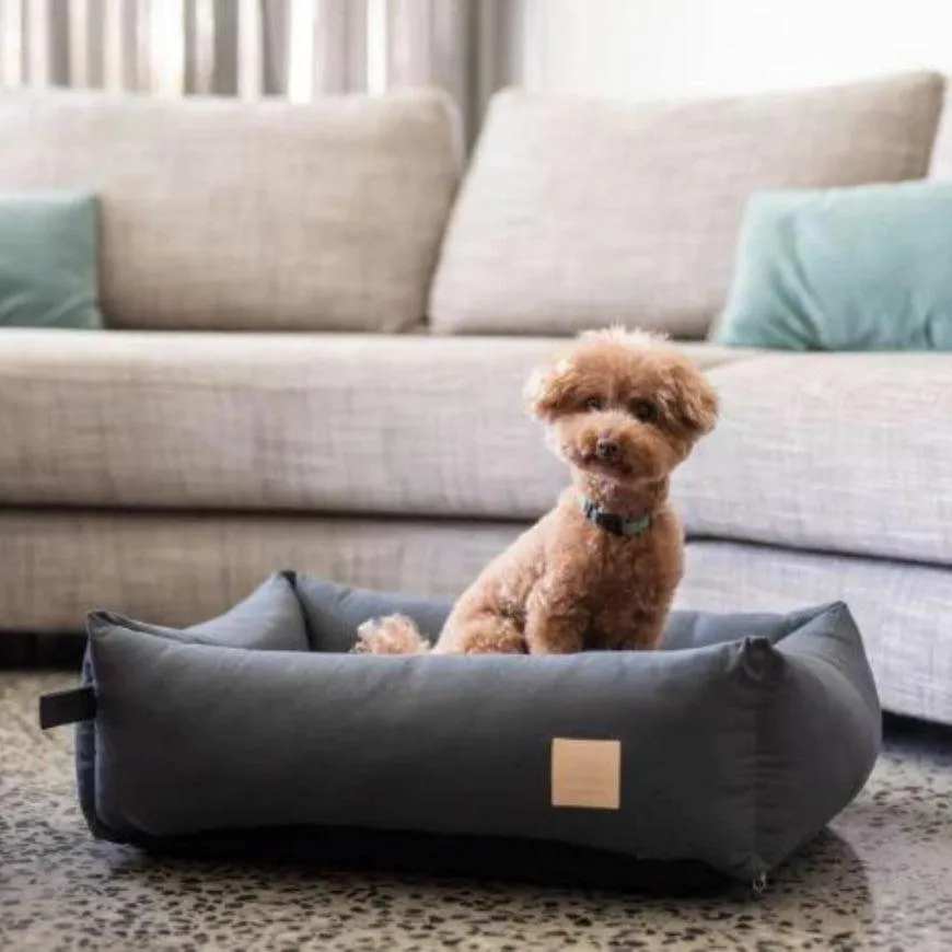 FuzzYard Life Cotton Bed - Slate Grey