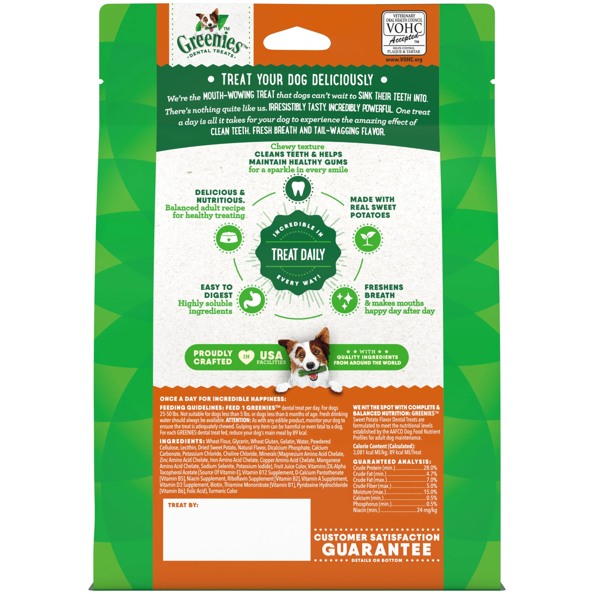 Greenies Dog Sweet Potato Dental Health Treats for Regular Dogs 340g