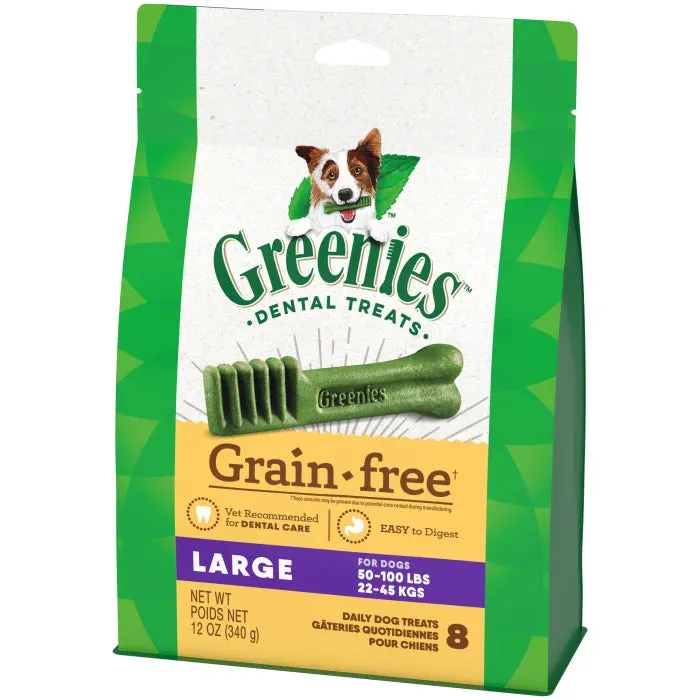 GREENIES Grain Free Large Dental Treats, 8 Count