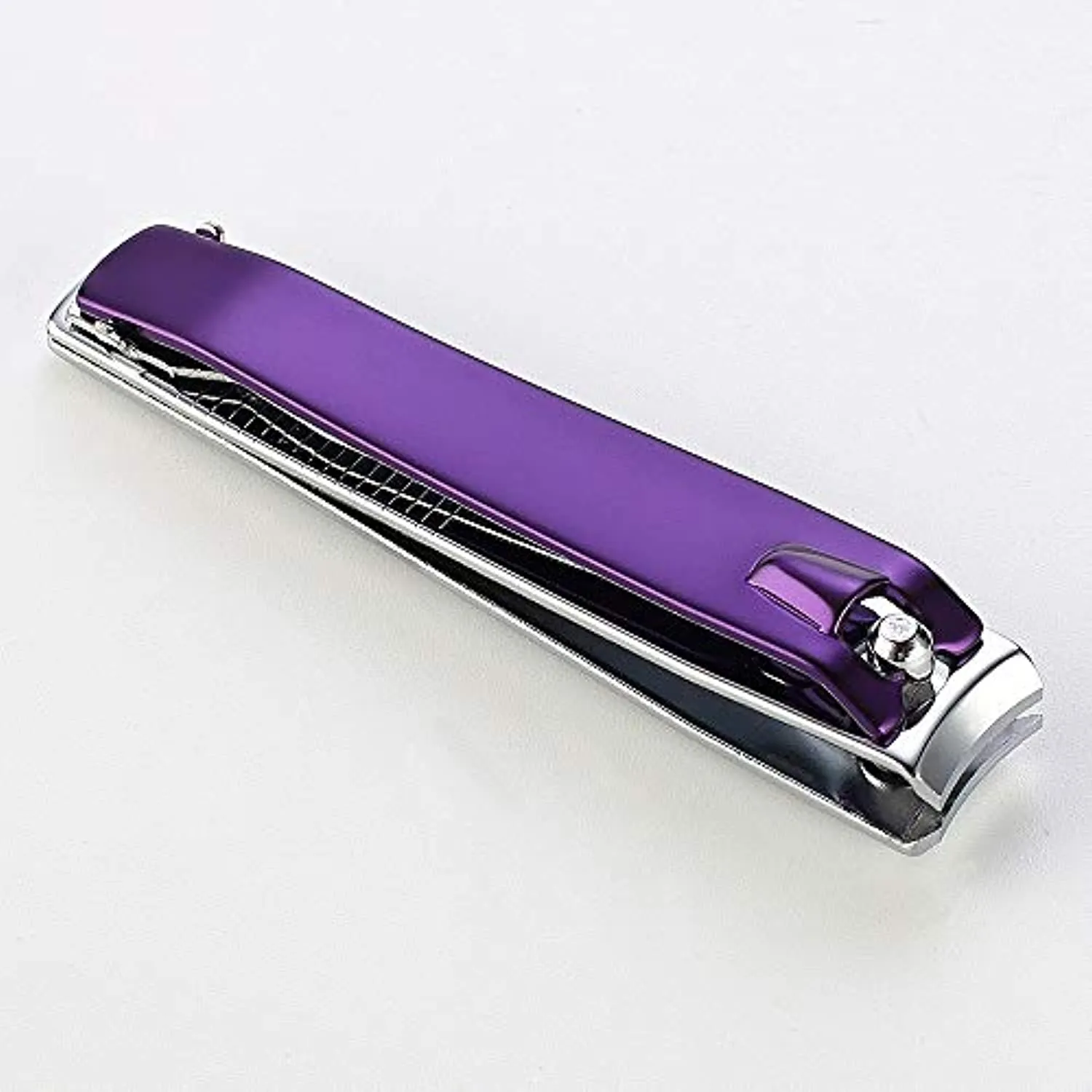 JXS 4 Pcs Purple Nail Clippers, Fingernail and Toenail Clipper, Sharp and Durable Nail Cutter with Nail File