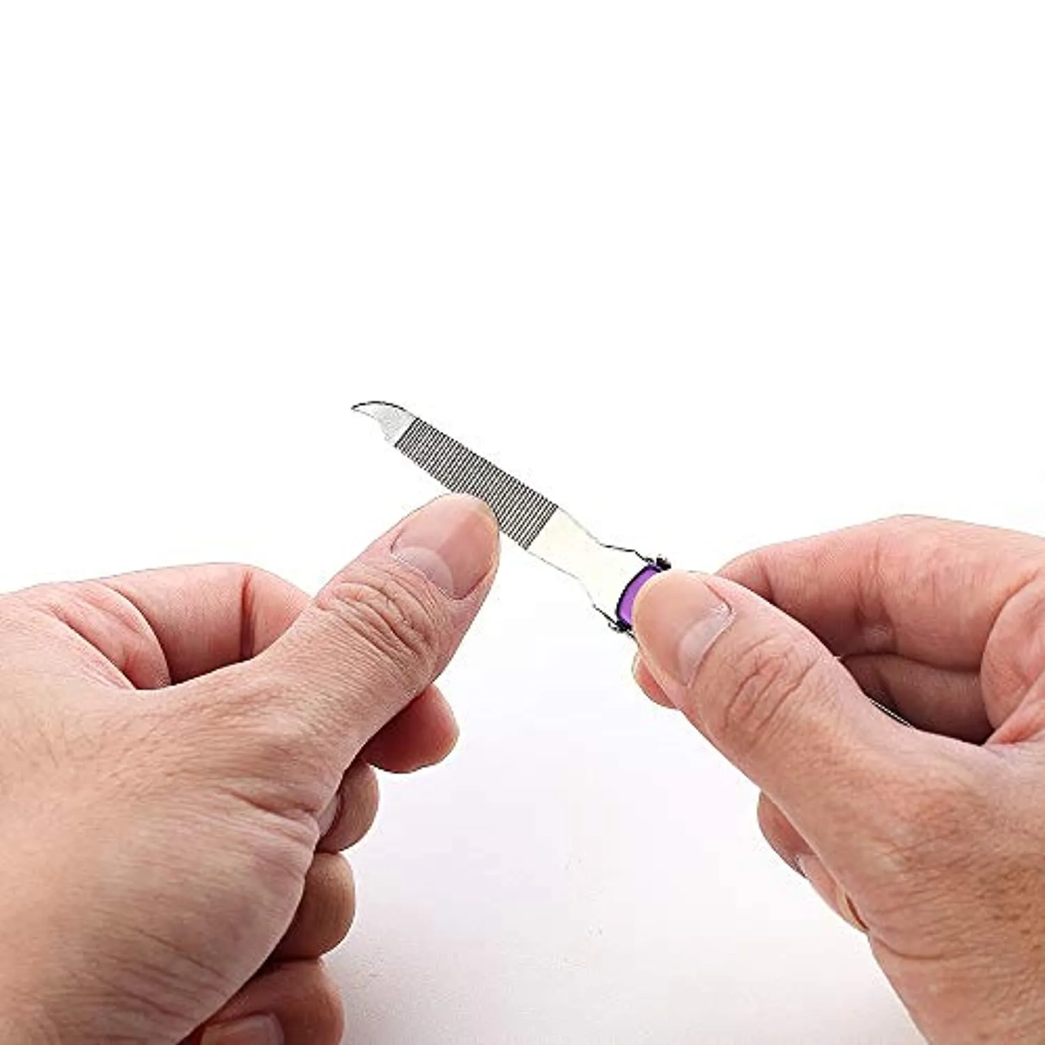 JXS 4 Pcs Purple Nail Clippers, Fingernail and Toenail Clipper, Sharp and Durable Nail Cutter with Nail File