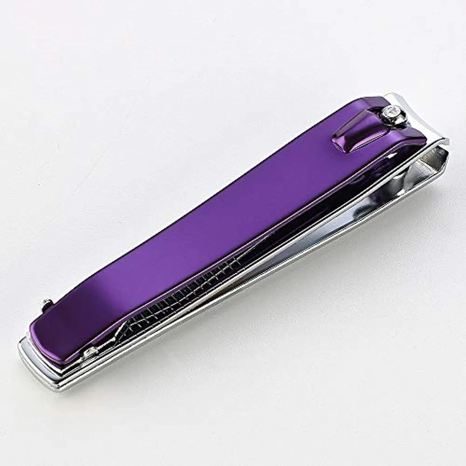 JXS 4 Pcs Purple Nail Clippers, Fingernail and Toenail Clipper, Sharp and Durable Nail Cutter with Nail File