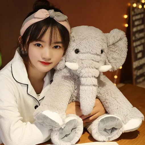 Kawaii Fluffy Elephant Plushies Family