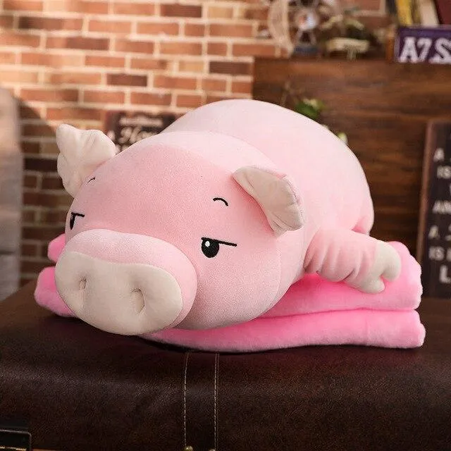 Kawaii Pink Pig Pillow