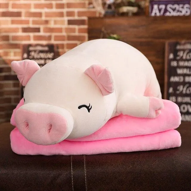 Kawaii Pink Pig Pillow