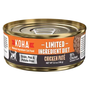 Koha Limited Ingredient Diet Chicken Pâté, Wet Cat Food, 3-Oz Case Of 24