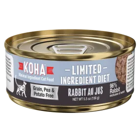 Koha Limited Ingredient Diet Rabbit Au Jus Pâté, Wet Cat Food, 3-Oz Case Of 24