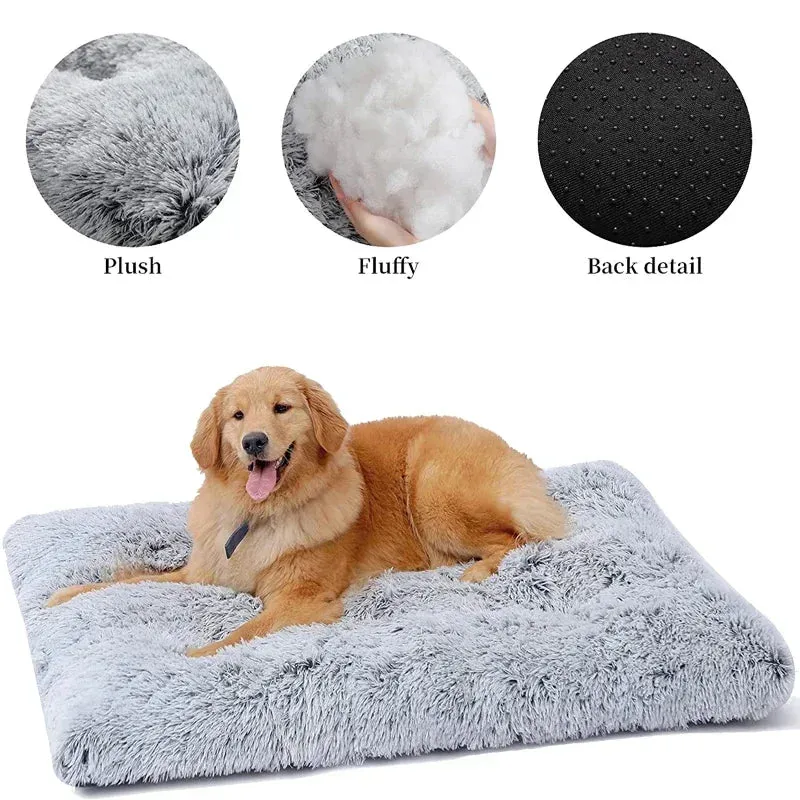 Luxurious Plush Pet Bed with Memory Foam and Heat-Reflective Features