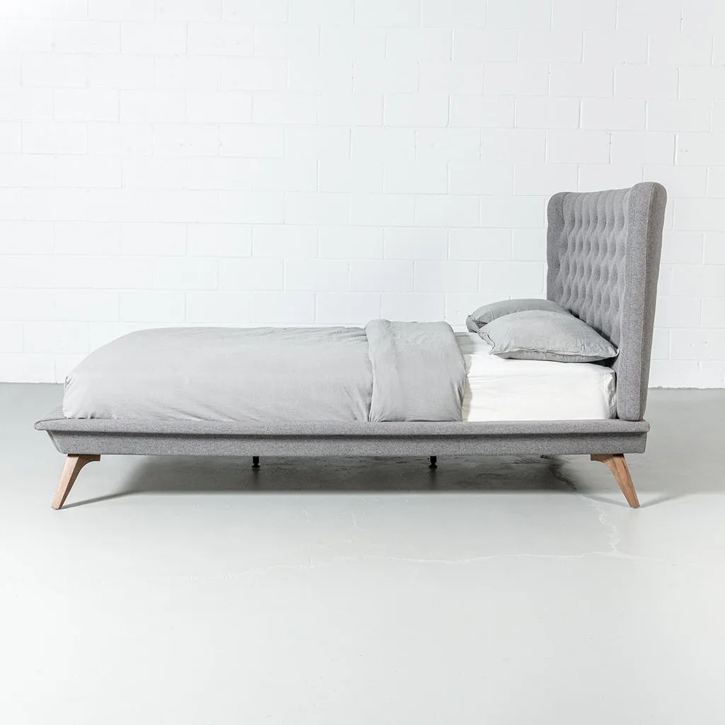 MAY - Dark Grey Fabric Bed - FINAL SALE