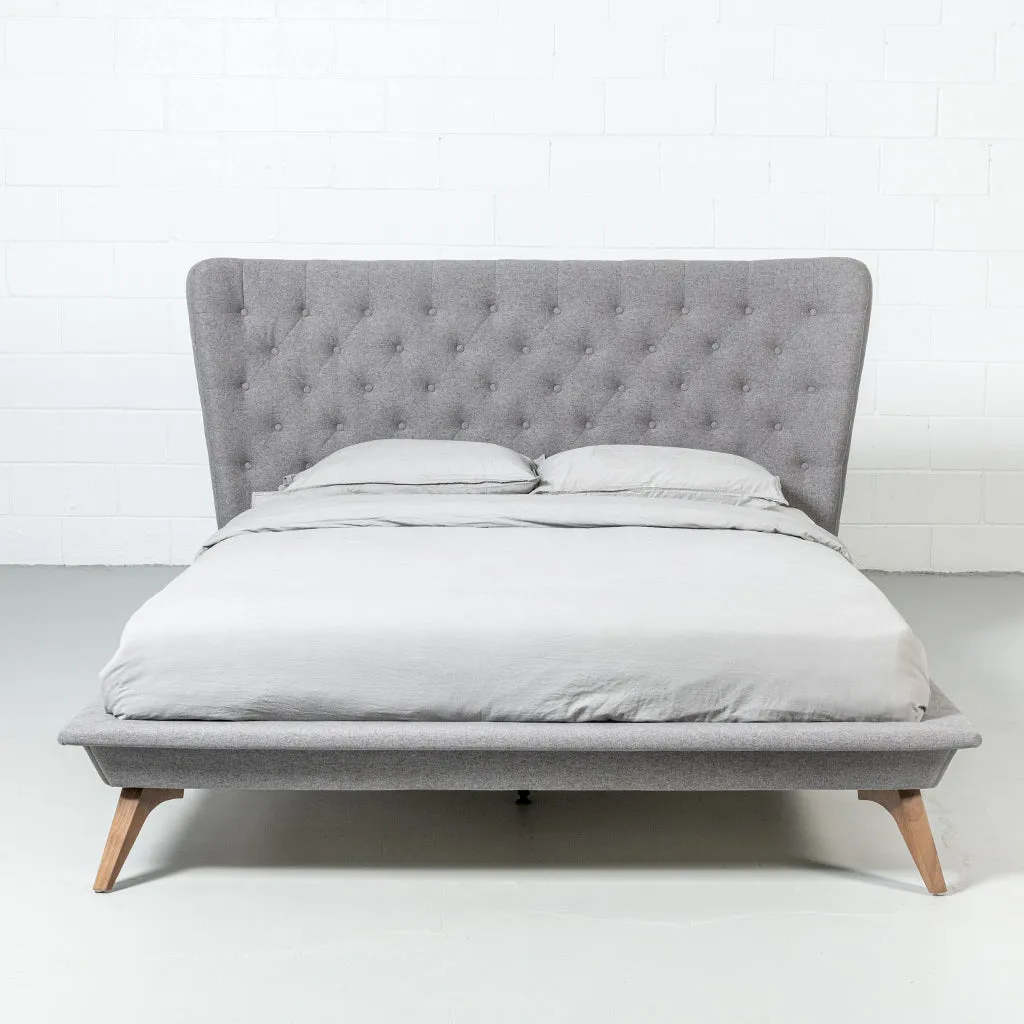 MAY - Dark Grey Fabric Bed - FINAL SALE